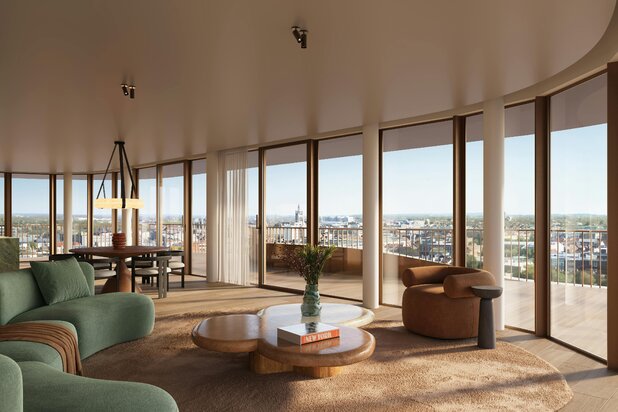 Exclusive penthouse on the Leie with panoramic terrace (110? m²)