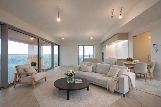 Hoekappartement met prachtige verzichten over de haven van zeebrugge 