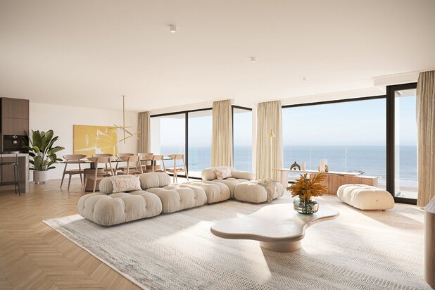 Appartement neuf Pacific 5ième étage sur la digue du Zoute