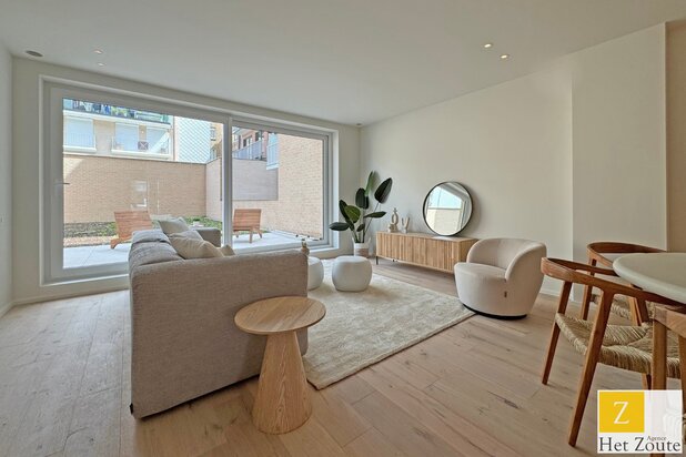Appartement rez-de-chaussée avec terrasse et jardin à Knokke