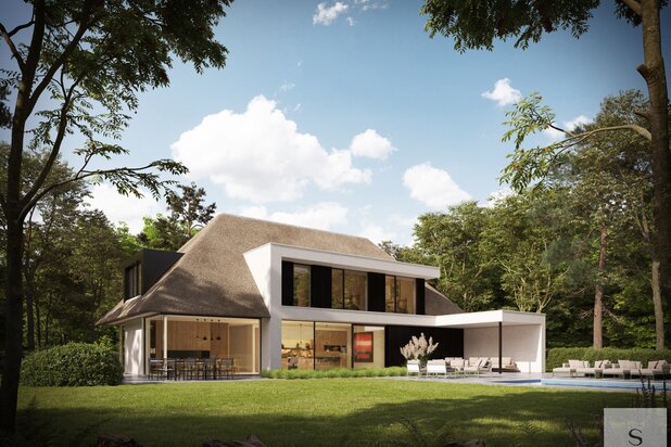Charmante nieuwbouwvilla met rieten kap In hartje Vriesdonk