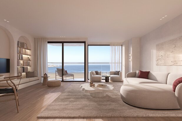 Nieuwbouwappartement met frontaal zeezicht in Knokke-Heist