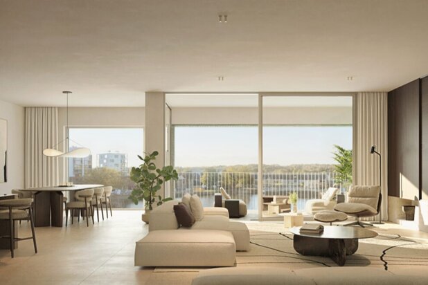 Stijlvol appartement met frontaal waterzicht in centrum Mechelen