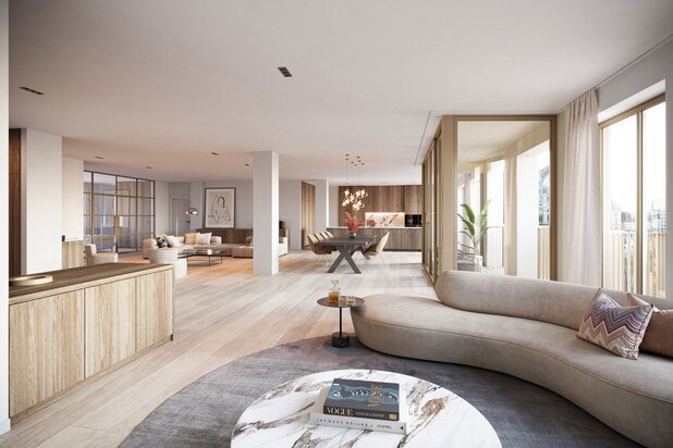 Casco penthouse met uitzonderlijk ruimtegevoel en terras