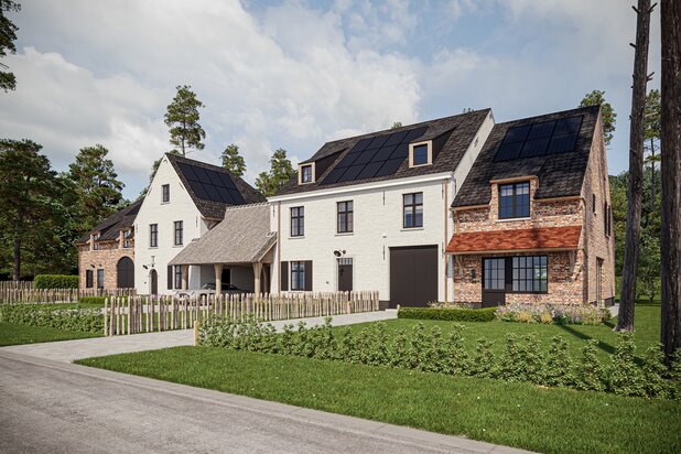 Projet 'VIER', maisons jumelées en construction Destelbergen