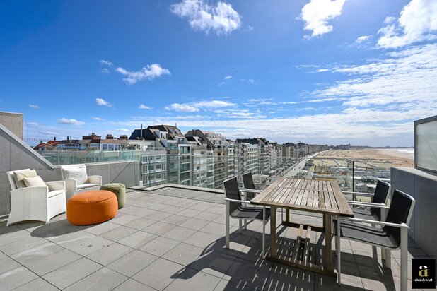 Penthouse ensoleillé unique avec vue mer Place Rubens.