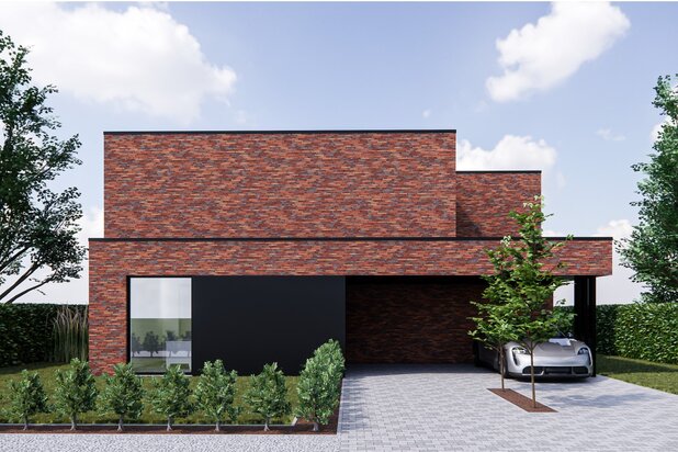 Nouvelle maison à construire dans un environnement verdoyant