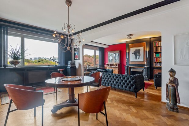 Uitzonderlijk art-deco penthouse met panoramisch uitzicht op het Albertpark