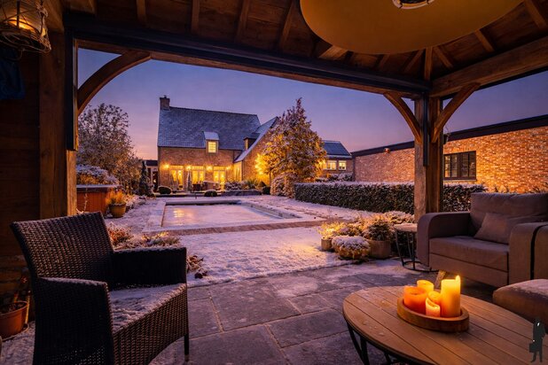 Luxevilla met zwembad, poolhouse, werkhuis en bos in Geel