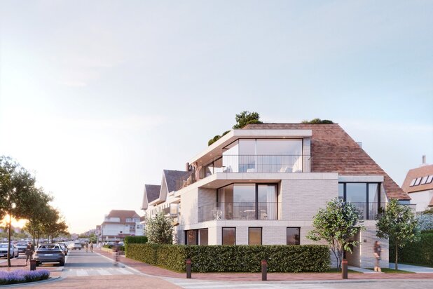 Nieuwbouw luxe penthouse in een kleinschalige villa-residentie op enkele passen van de zee