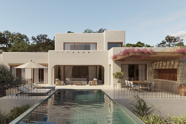 Exclusieve Ibiza-stijl villa met 3 slaapkamers in Benissa