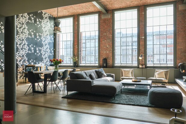 Sfeervolle ruime loft met frontaal zicht op het Kanaal - Spinnerijkaai