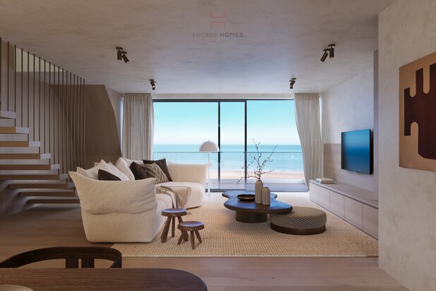 Prachtig duplexappartement op de zeedijk in Duinbergen