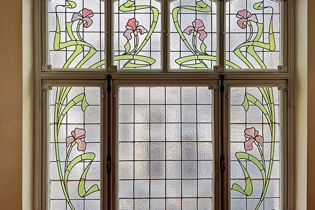 Brussels, Square Neighborhood - Large Art Nouveau House