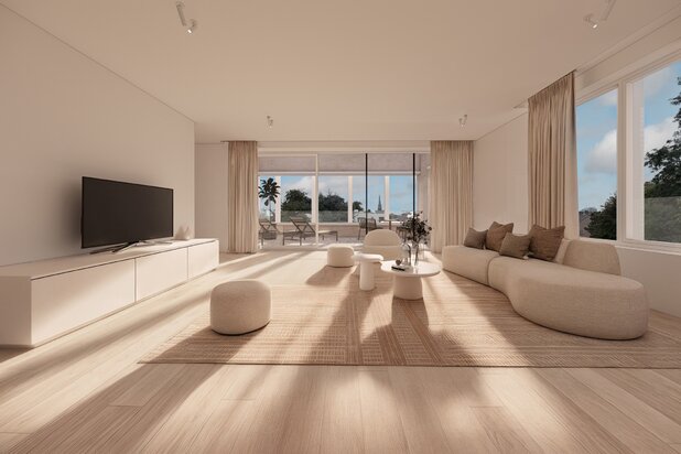 Penthouse van 161m² met 3 slaapkamers + 27m² terras