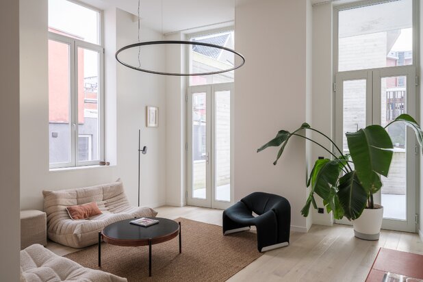 Architectural 1-bedroom apartment with terrace in the centre of Ghent