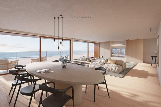 Nieuwbouw - ca. 11m breed luxe appartement met frontaal zeezicht.