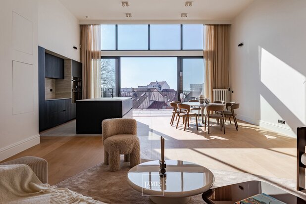 Un duplex-penthouse de caractère avec terrasse quartier Montgomery