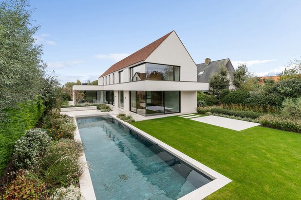 New-build villa by Archi2000 with pool and lift in Knokke