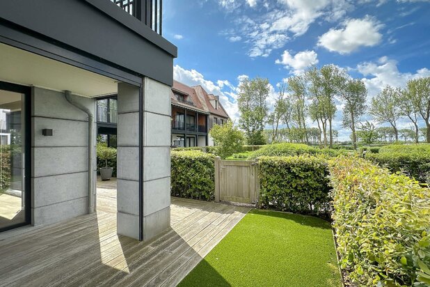 Gelijkvloers HOEKAPPARTEMENT, zonnig terras, te DUINENWATER