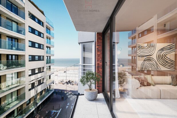 Luxe, twee-slaapkamer appartement met ruim terras en zeezicht gelegen in de Antoine Bréartstraat