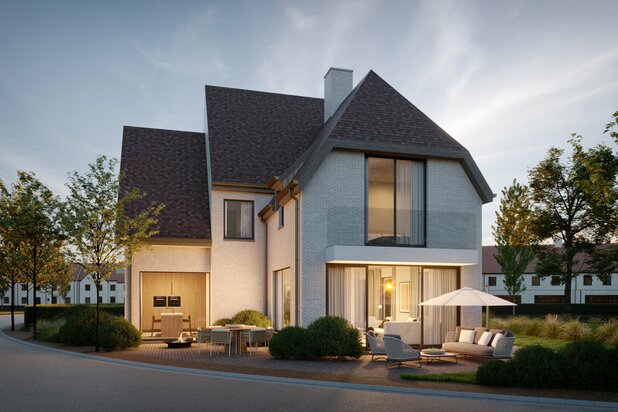 Alleenstaande nieuwbouw villa te koop in een gegeerd woonerf gelegen in het Oud Knokke.