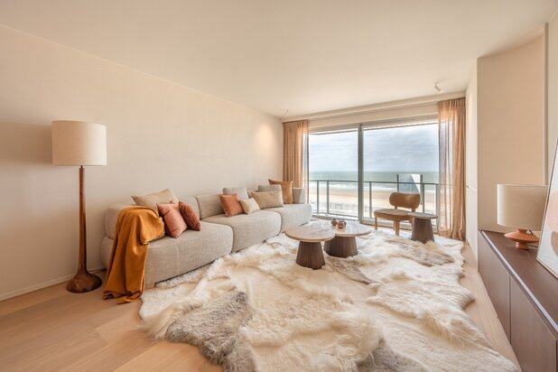 Magnifique appartement avec une vue imprenable sur la mer, situé sur la digue au Zoute.