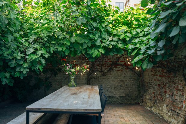 Maison bien conservée avec patio et terrasse sur le toit