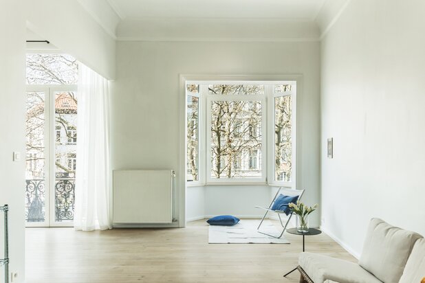 Charmant triplex avec garage derrière une façade Art nouveau