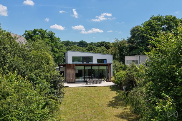 A modern family home with a garden.
