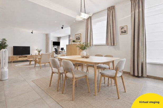 Prachtig onderhouden gelijkvloersappartement van maar liefst 175m² gelegen op 50m van het strand te Sint-Idesbald.