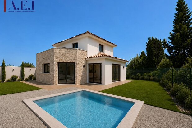 Six-Fours-Les-Plages - Villa individuelle avec jardin, pisci