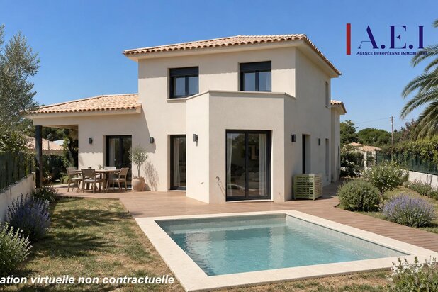Six-Fours-Les-Plages - Villa individuelle avec jardin, pisci
