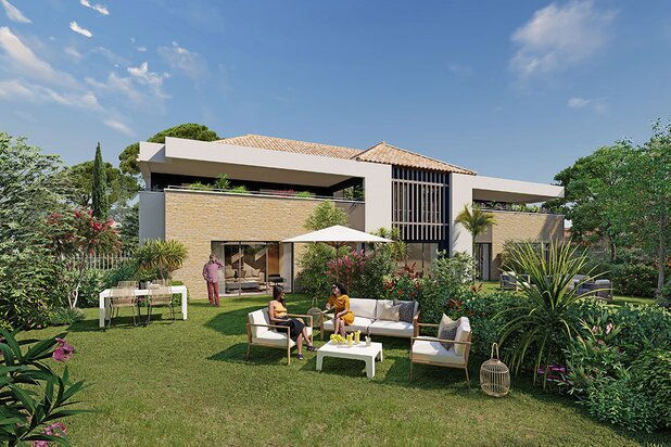 REZ DE JARDIN - 3 PIECES - 85M2 AVEC JARDIN DE 127M2 ET VUE