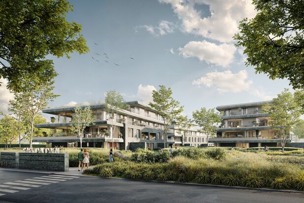Modern villa-appartement, gelijkvloers met een bewoonbare oppervlakte 284m² en 87m² terras.