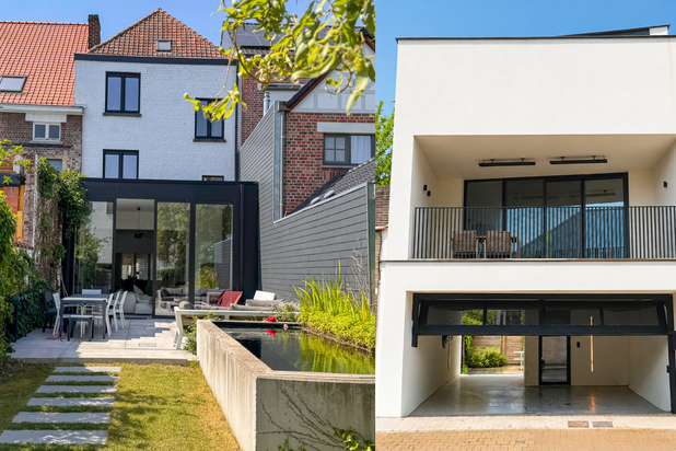 gerenoveerd herenhuis met parkzicht en achterliggende nieuwbouw triplex