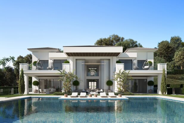 Project voor eerstelijns golfvilla's in de omgeving van het Villa Padierna Hotel, Los Flamingos Golf, Benahavis