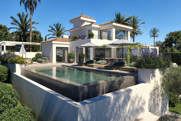 Charmant Scandinavisch-Frans stijl villa project met panoramisch uitzicht in Nueva Andalucía