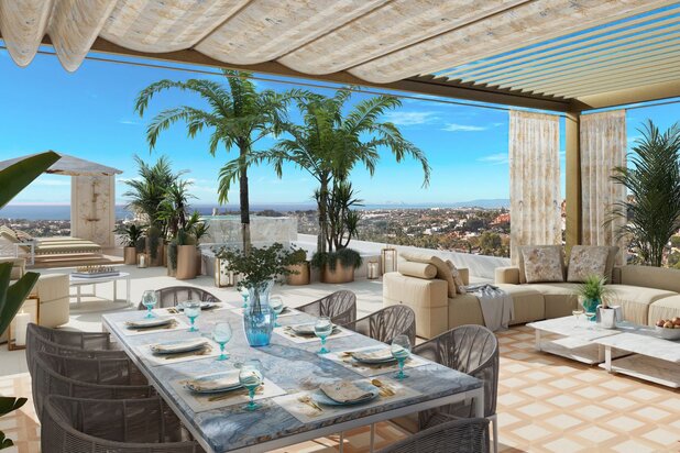 Op maat gemaakte villa met interieurontwerp van Versace Home – Ocho de Oro, Nieuw project Nueva Andalucía, Marbella
