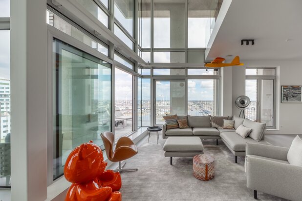 Duplex-penthouse met zicht over de Antwerpse skyline