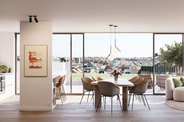 Penthouse met 360 graden uitzicht op 200m van het strand