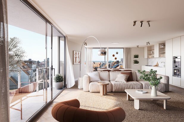 Drieslaapkamerappartement met enorm terras vlakbij de zee