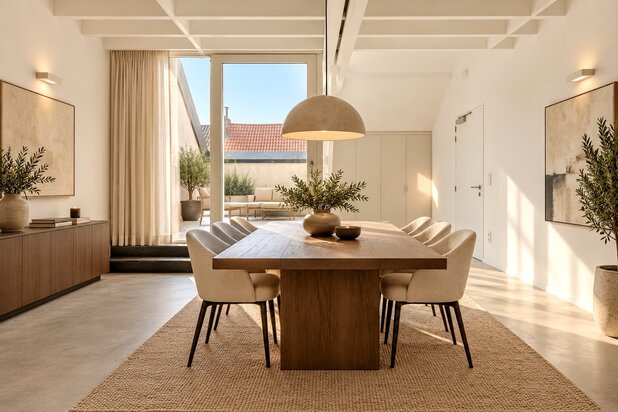 Exceptioneel en luxueus gerenoveerd 19e eeuws duplex dakappartement midden in de binnenstad.