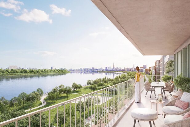 Appartement 2 chambres avec vue frontale sur l'Escaut