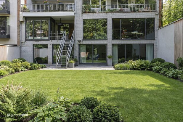 Duplex met zwembad en tuin op uitstekende locatie in Berchem