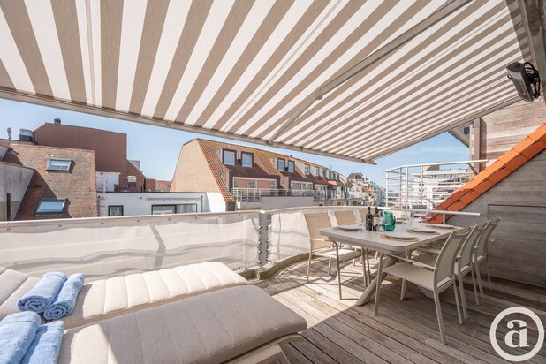 Ruim duplex-penthouse met zonneterras nabij Rubensplein
