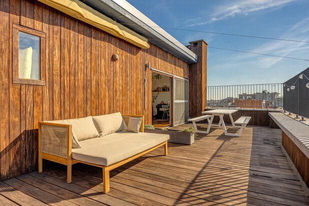 Riante duplex-penthouse met twee terrassen en zicht over heel Antwerpen