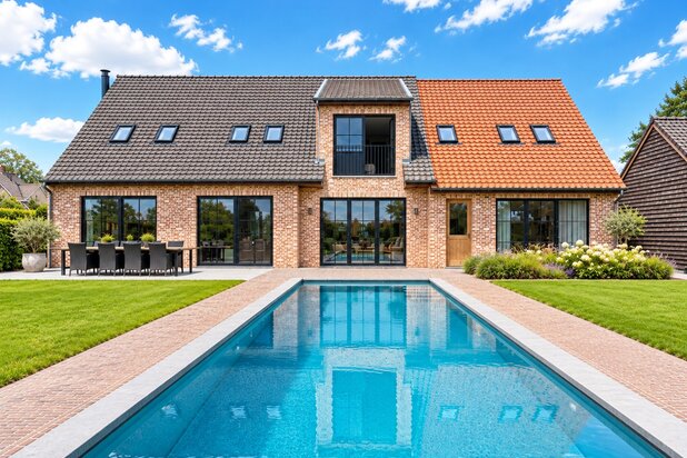 Te koop, landelijke villa met verwarmd zwembad op rustige ligging te Brakel!