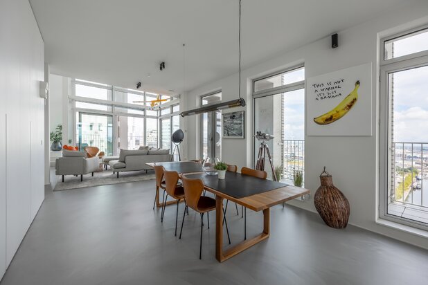 Duplex-penthouse met zicht over de Antwerpse skyline